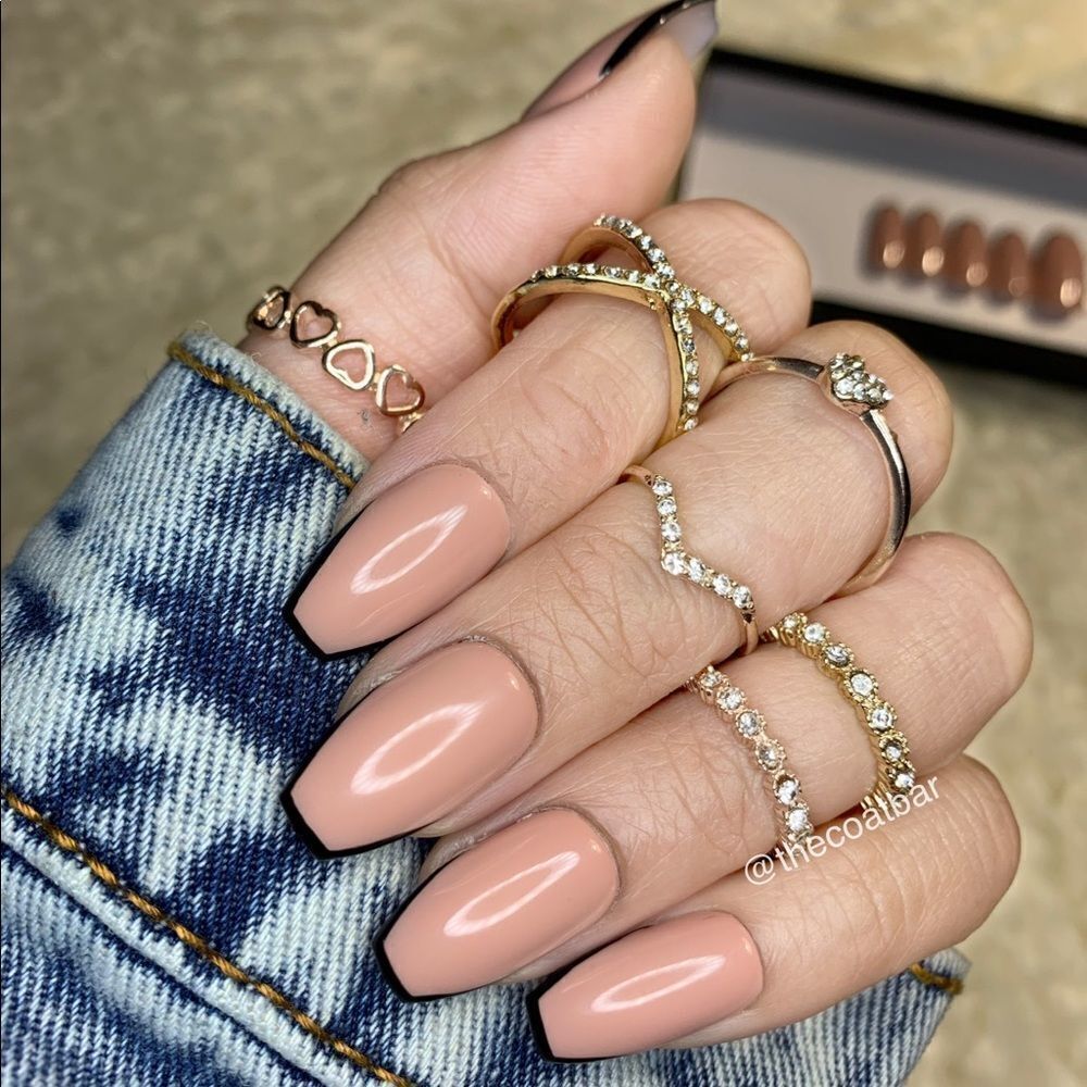 Black Outline Custom Press On Nails | High Quality Nails | Handmade